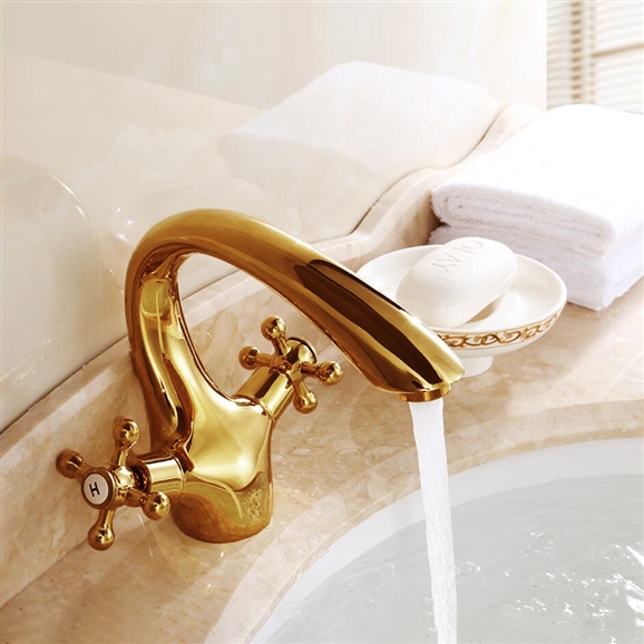 Bathroom Sink Faucet Gold